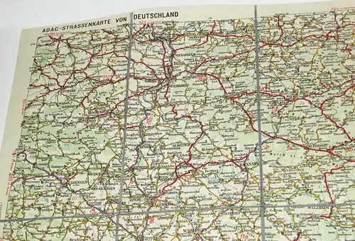 ADAC Straßenkarte Stuttgart 48 Leinen Landkarte Mittelbach