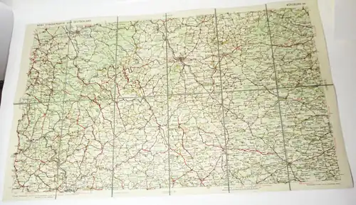ADAC Straßenkarte Würzburg 44 Leinen Landkarte Mittelbach 