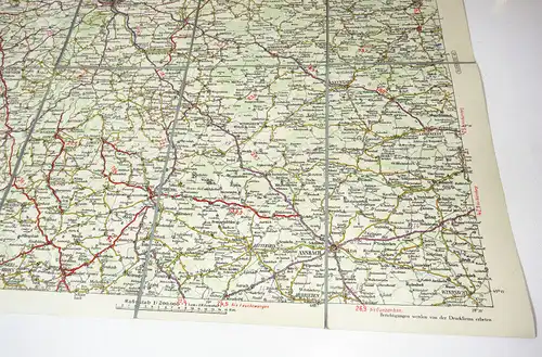 ADAC Straßenkarte Würzburg 44 Leinen Landkarte Mittelbach 