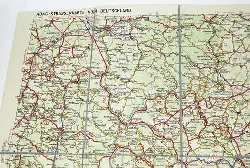 ADAC Straßenkarte Würzburg 44 Leinen Landkarte Mittelbach