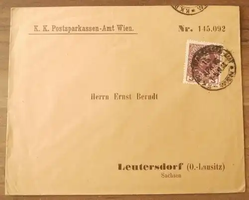 Brief Postsparkassen Amt Wien Firmenbrief Österreich