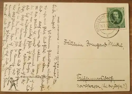 Brief DR 1936 Großschönau Ansichtskarte