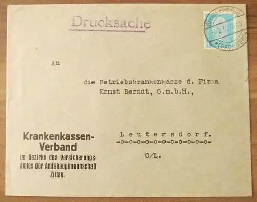 Drucksache Brief Krankenkassenverband an Betrienskrankenkasse Fa Ernst Berndt