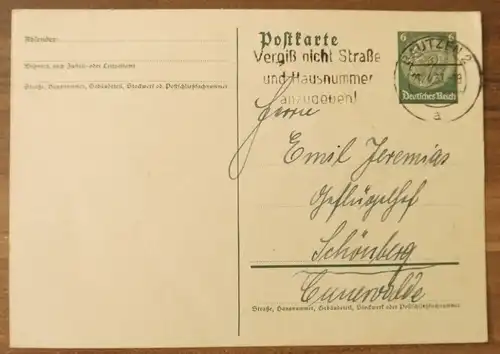 Postkarte Brief DR 1937 Bautzen Sachsen
