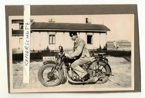 Foto FN Motorrad Fahrer um 1930 Oldtimer