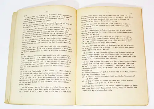 DR 979 Th2 Deutsche Reichsbahn Dienstvorschrift Bremsdienst Teilheft 2