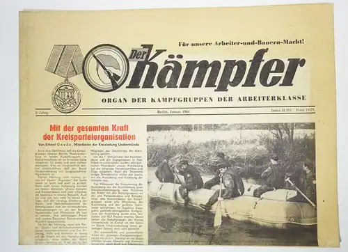 Der Kämpfer Januar 1964 Organ der Kampfgruppen Arbeiterklasse DDR
