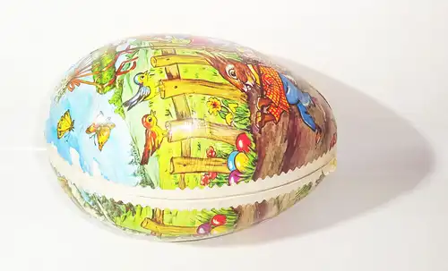 DDR Osterei Pappei Ostern Eastern candy container Vintage 