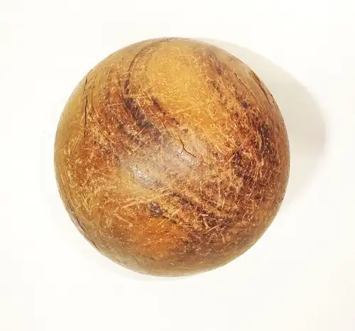 Uralte Kegelkugel aus Holz Ø 14 cm Kugel Sanktuskugel Vollkugel Loft Deko