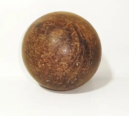 Uralte Kegelkugel aus Holz Ø 14 cm Kugel Sanktuskugel Vollkugel Loft Deko