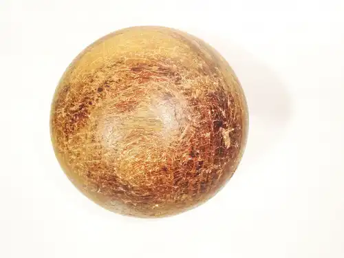 Uralte Kegelkugel aus Holz Ø 14 cm Kugel Sanktuskugel Vollkugel Loft Deko