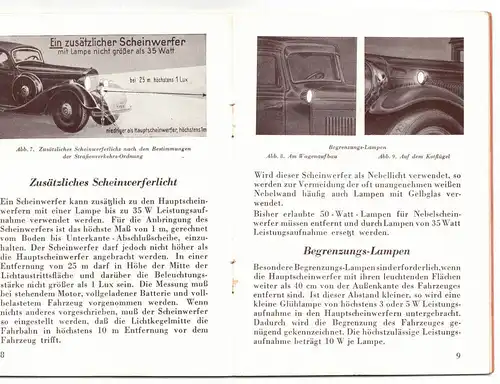 Beleuchtung Rezepte für Kraftfahrzeuge Osram 1937 kfz Scheinwerfer