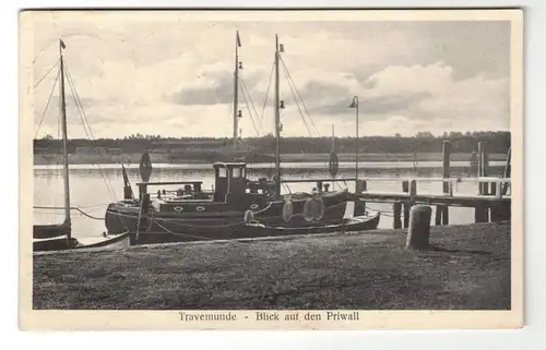 Ak Travemünde Blick auf den Priwall 1939 Lübeck