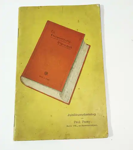 Jubiläums Katalog Paul Parey Berlin Verlag 1894 (H5