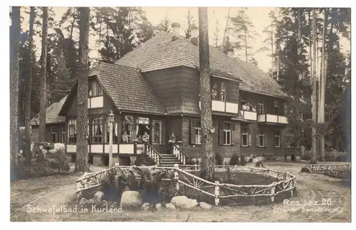 Foto Ak Schwefelbad in Kurland Reserve Lazarett 20 Lettland 1 Wk