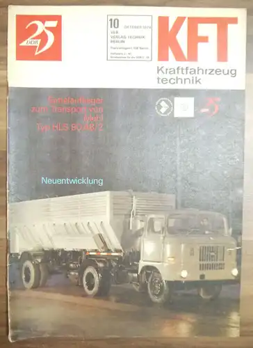 DDR KFT Zeitschrift Oktober 1974 Sattelauflieger Typ HLS 9048 2