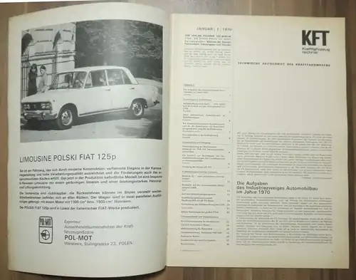 KFT VEB Verlag Technik Berlin Januar 1970 Beurteilung Wartburg 353 50 PS Motor