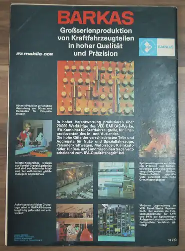 DDR Zeitschrift Kraftfahrzeugtechnik Oktober 1975 Shiguli WAS 2101