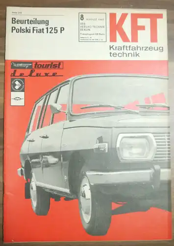 Beurteilung Polski Fiat 125 P KFT Zeitschrift DDR August 1969 Wartburg Tourist