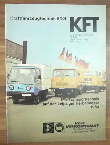 Heft DDR VEB IFA Kombinat Transporttechnik auf der Leipziger Messe 1984 Heft Aug