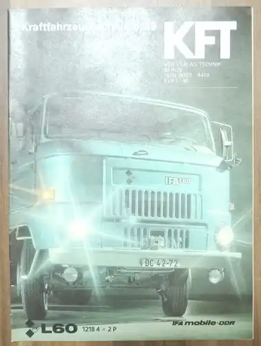 IFA Mobile DDR Zeitschrift KFT Juni 1989 IFAL60 VEB Verlag Kraftfahrzeugtechnik