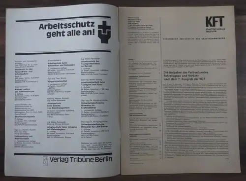 KFT Luftleiteinrichtungen an Güterwagen Heft Januar 1979 Moskwitsch 2140