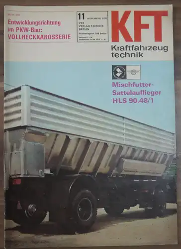 Eintwicklungsrichtung im PKW Bau Vollheckkarosserie KFT Heft DDR November 1971