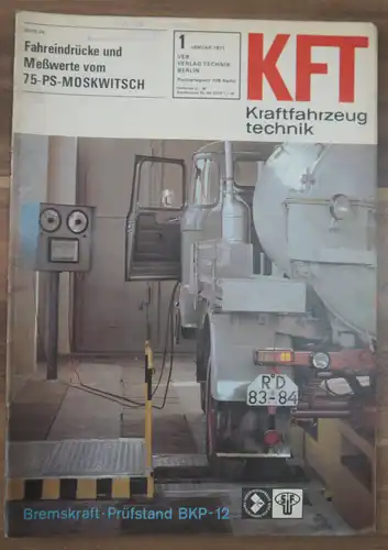 Zeitschrift DDR Fahreindrücke Meßwerte vom 5 PS Moskwitsch KFT Januar 1971