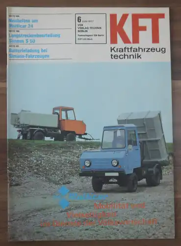Neuheiten am Multicar 24 Juni 1977 KFTLangstreckenbeurteilung Simson S 50