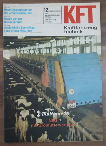 KFT Neue Erkenntnisse für ie Verkehrssicherheit Heft Dezember 1982 Messe in Brno