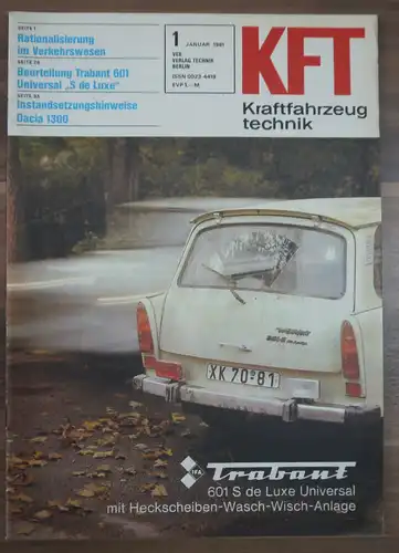 Rationalisierung im Verkehrswesen KFT Januar 1981 Trabant 601 Universal S deLuxe