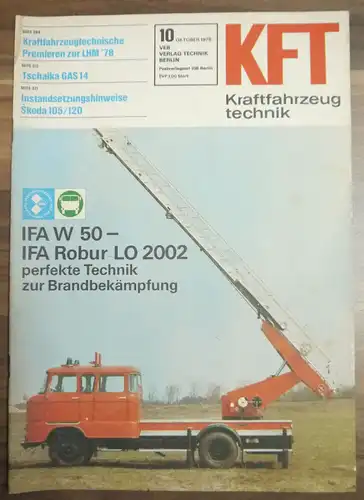 DDR Zeitschrift Premieren LHM 78 KFT GAS 14 Skoda 105 120 Oktober 1978