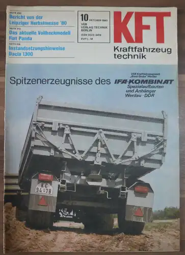 Bericht Leipziger Herbstmesse 80 KFT Oktober 1980 Das aktuelle Vollheckmodell
