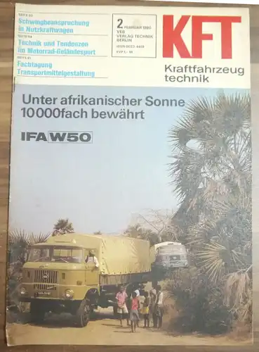 KFT Zeitschrift DDR Februar 1980 unter afrikanischer Sonne Kraftahrzeugtechnik