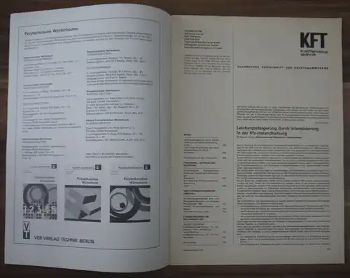 Grundsatzreferat zur Kfz Instandsetzung KFT Oktober 1982 Messebericht Zweirad