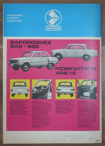 KFT Zeitschrift DDR August 1971 Erfahrungen mit dem neuen Pneumant Reifen Radial