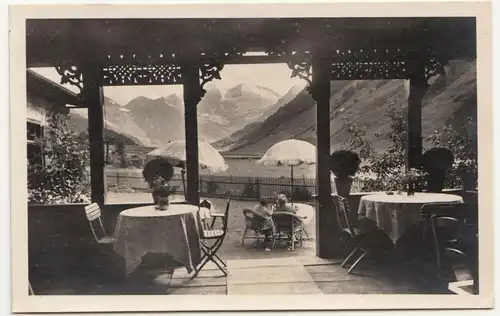 Foto Ak Ferleiten Gasthof Lukashansl Ausblick v.d. Terasse um 1930 ! (A2434