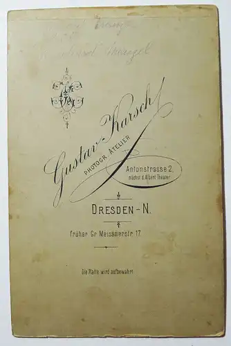 Kabinettfoto Soldaten Kürassier 1900er Karsch Dresden