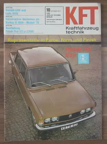 KFT KamAS LKW und Lada 1600 Oktober 1977 Zeitschrift KFT DDR