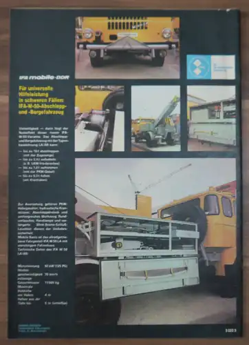 Weiterentwicklung der WAS Automobilwerke KFT Dezember 1976 DDR IFA W50