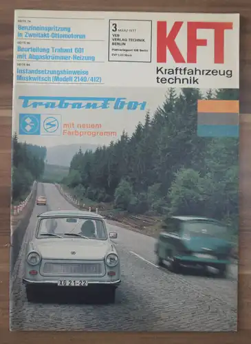 KFT März 1977 Benzineinspritzung in Zweitakt Ottomotoren Trabant 601