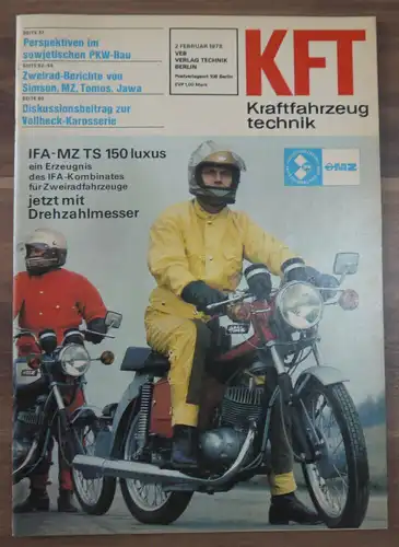 KFTPerspektiven im sowjetischen PKW Bau Februar 1978 MZ TS 150 luxus