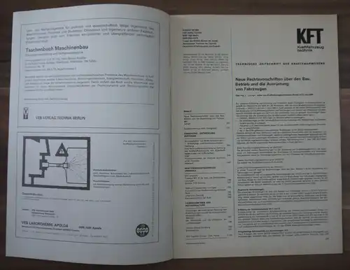 KFT Neu in der StVZO Bau und Betriebsvorschriften August 1982 Trabant 601 S