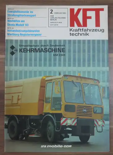 Energieökonomie im Straßengütertransport KFT Februar 1983 Skoda Modell 83 DDR