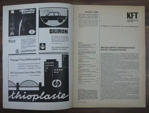 KFT Wir beurteilen Wartburg Tourist Heft Januar 1968 VEB Verlag Technik Berlin D