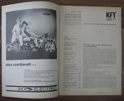 Fachtagung IZV Kraftverkehr KFT Zeitswchrift Juni 1970 IFA W 50