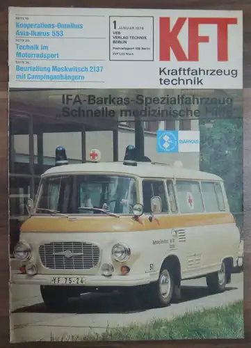 DDR Kooperations Imnibus Avua Ikarus 553 Heft KFT Januar 1978 Technik im Motorra