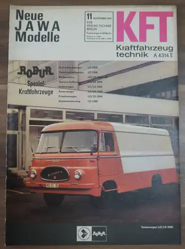 Neue Jawa Modelle DDR November 1967 KFT Heft ROBUR Spezial Kraftfahrzeuge