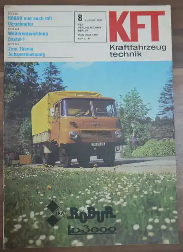 Kraftfahrzeugtechnik ROBUR nun auch mit Dieselmotor August 1981 KFT Bastei 1