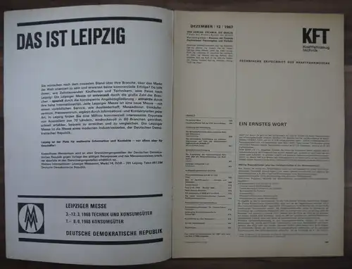 Zweitakter und Abgase Dezember 1967 KFT DDR Zeitschrift Gute Fahrt VEB Verlag  B